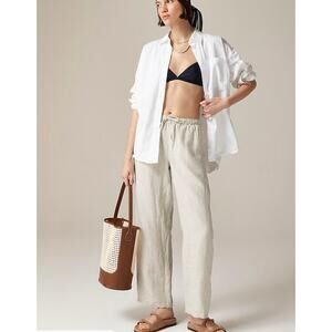 J. Crew Soleil Linen Pants S NWT Flax Cream White CI939 J.Crew Travel Beach